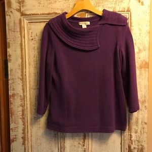 Purple cowl neck sweater from Christopher & Banks
