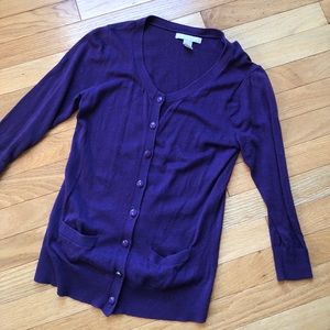 BANANA REPUBLIC Purple Button Cardigan Size XS