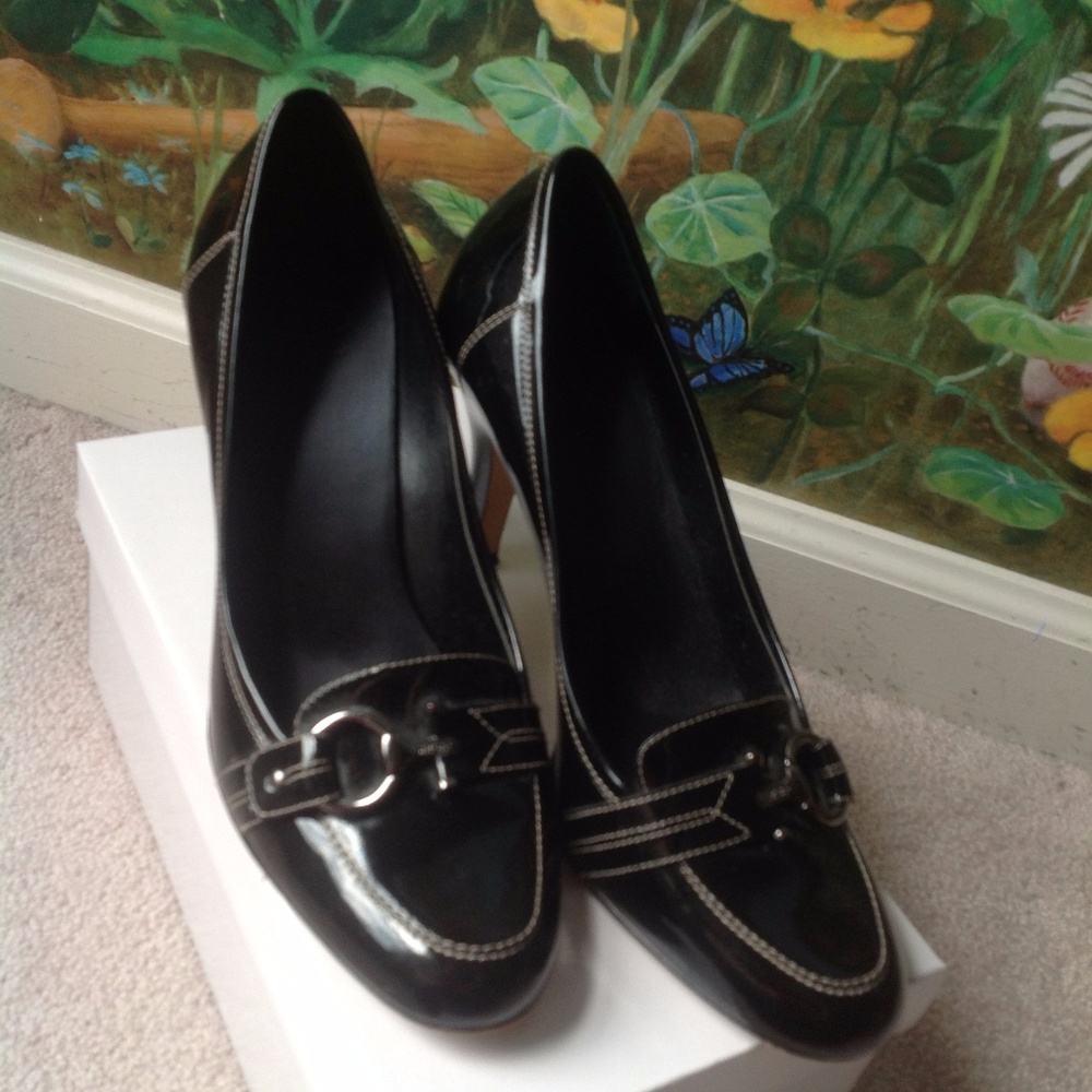 CIRA JOAN DAVID Black Leather Size 8.5