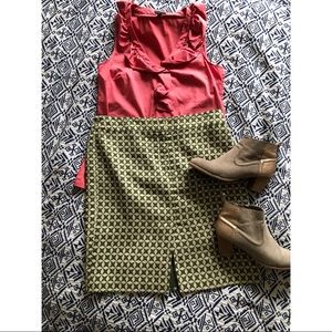 Loft Geometric Print Pencil Skirt