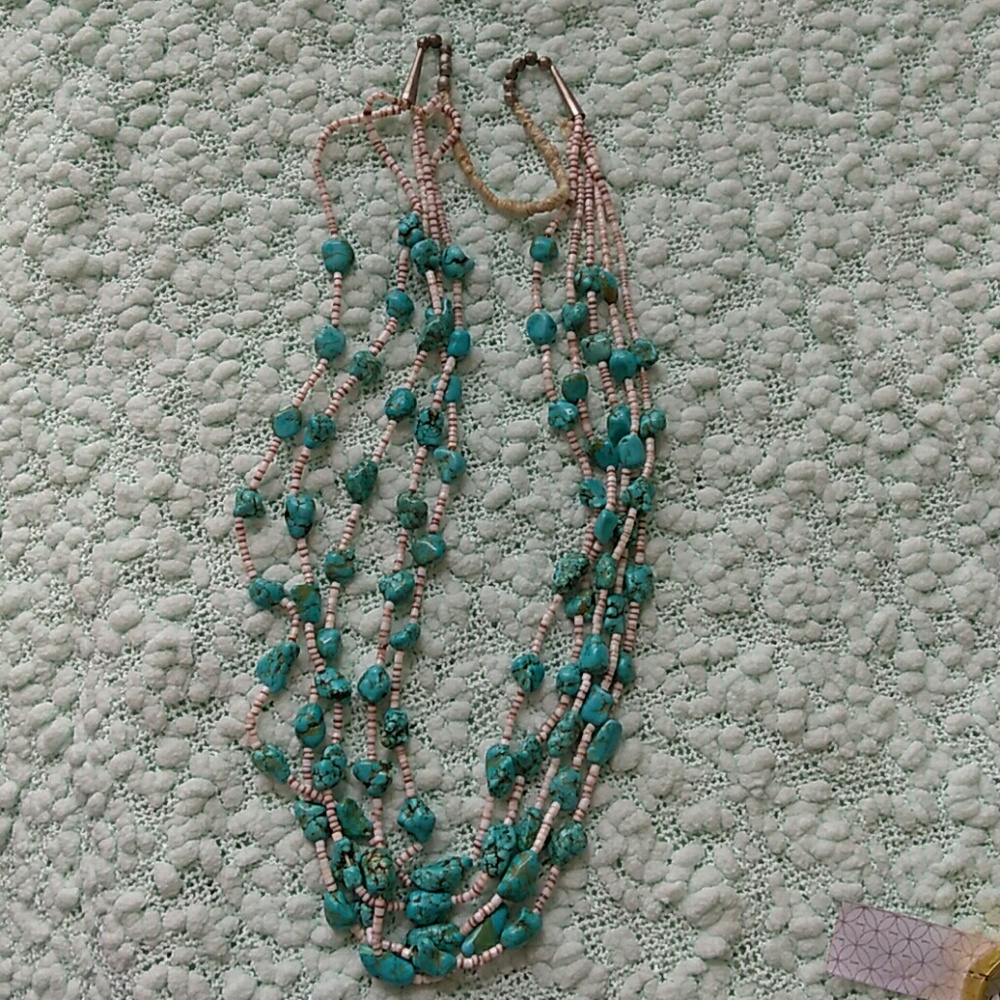 Turquoise/Copper necklace. Antique Genuine