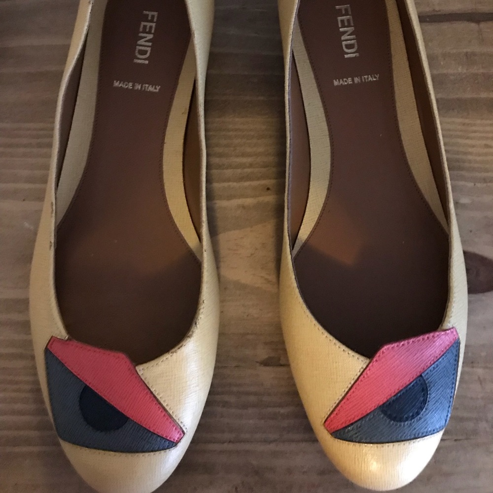 Fendi Monster eyes shoes flats size 7 never used