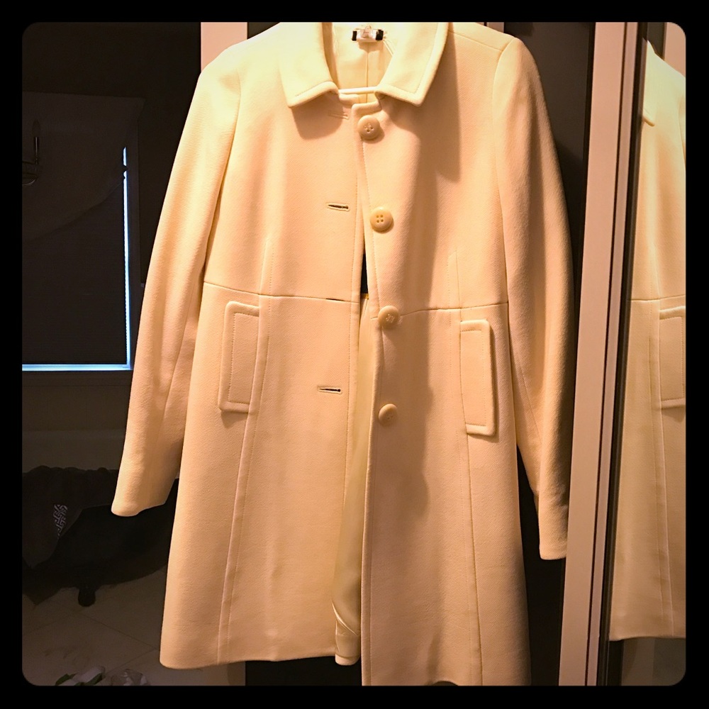 J. crew cream peacoat