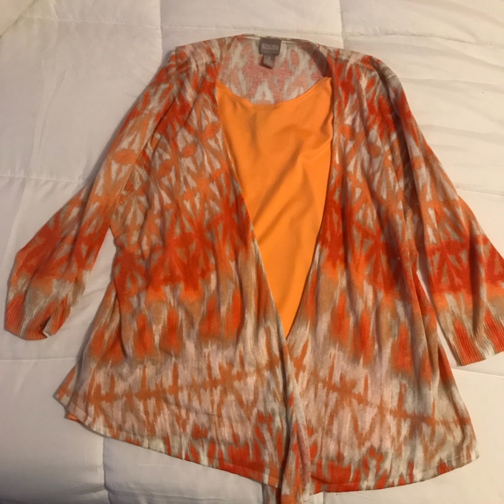 Chico’s Tank and Cardigan Size 2