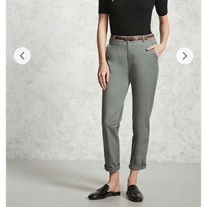 Olive Straight Leg Pants