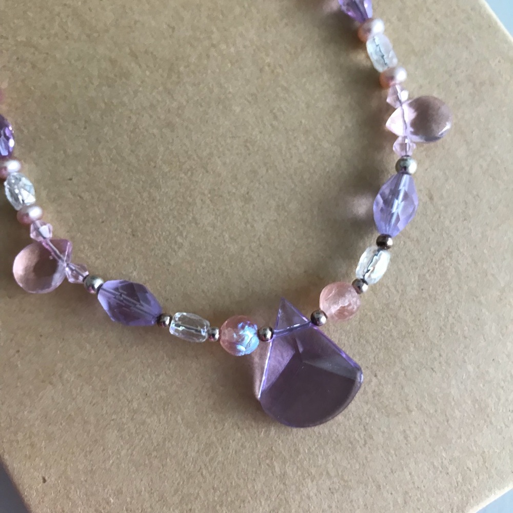 🆕Sterling Glass Beaded Handcrafted Necklace - Picture 4 of 6