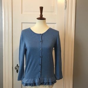 Banana Republic Cardigan Blue 3/4 sleeve