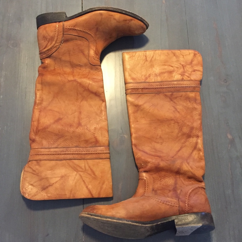 Frye Melissa Trapunto Leather Riding Boots