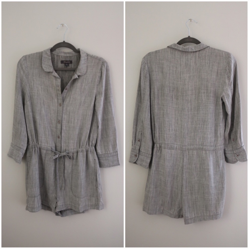 Anthropologie Linen Romper