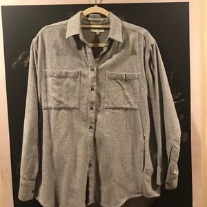 Madewell classic oversized gray flannel size small
