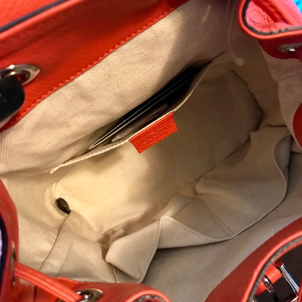 🍁SOLD🍁NWOT Gucci Bamboo Leather Backpack  - Picture 7 of 8