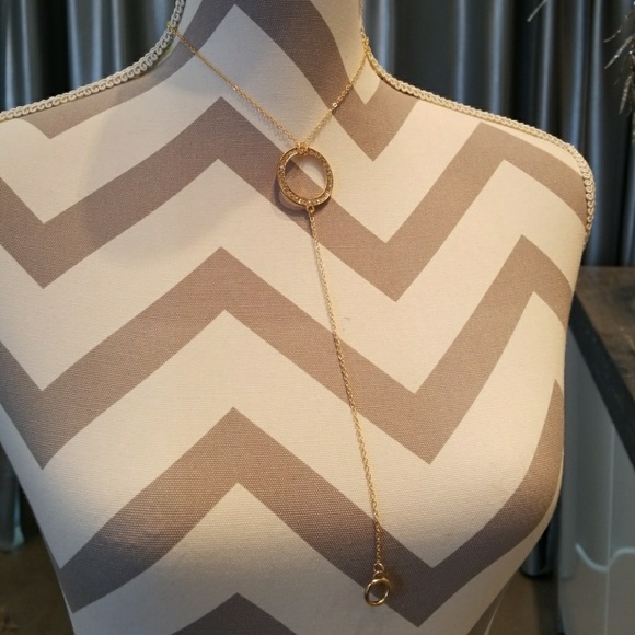 (( LAST 1 )) GOLD DAINTY "Y" SHAPED NECKLACE - Picture 3 of 4