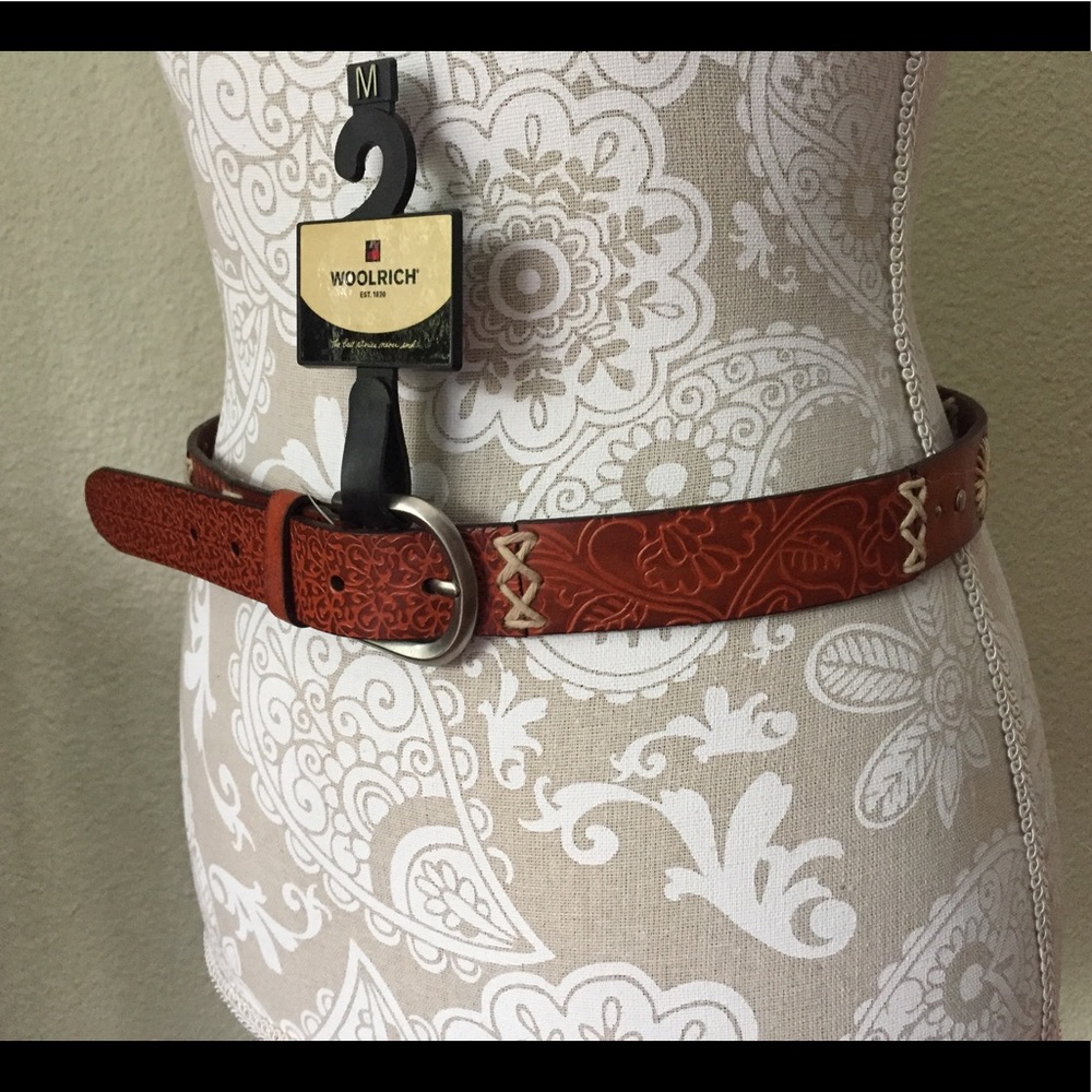 Woolrich Amber Engraved Belt