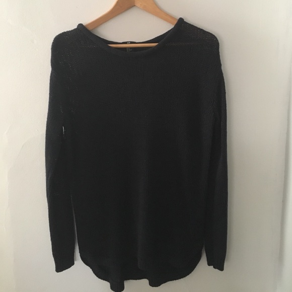Sweaters - H&M navy summer sweater