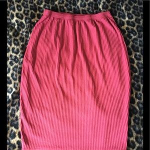 Pencil Skirt with Ribbed Detail
