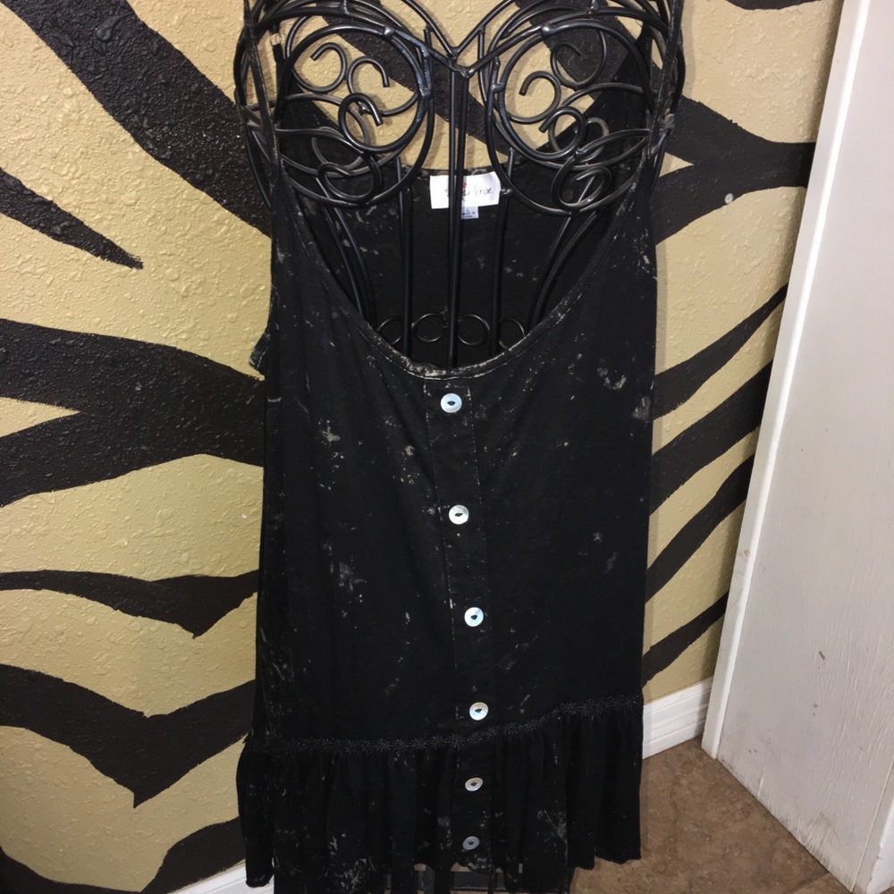 Last one Zig zag boho tank high low seam