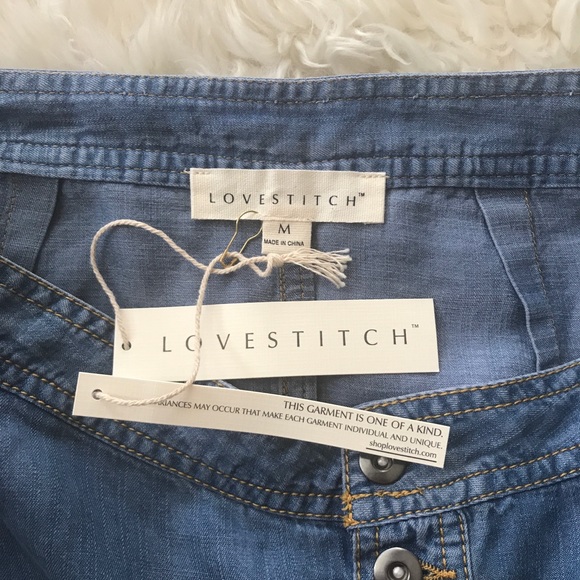 LOVESTITCH Chambray Skirt - Picture 6 of 7