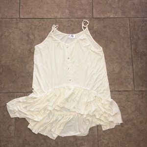 Zig zag stripe boho high low seam tank