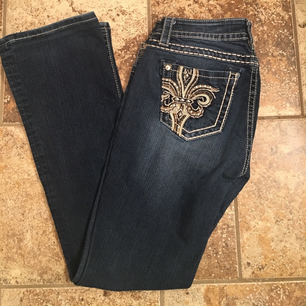 Blue denim women’s boot cut jeans