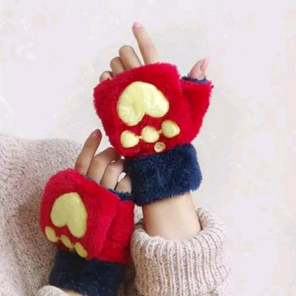 Warm Wrist Fingerless Gloves Mittens