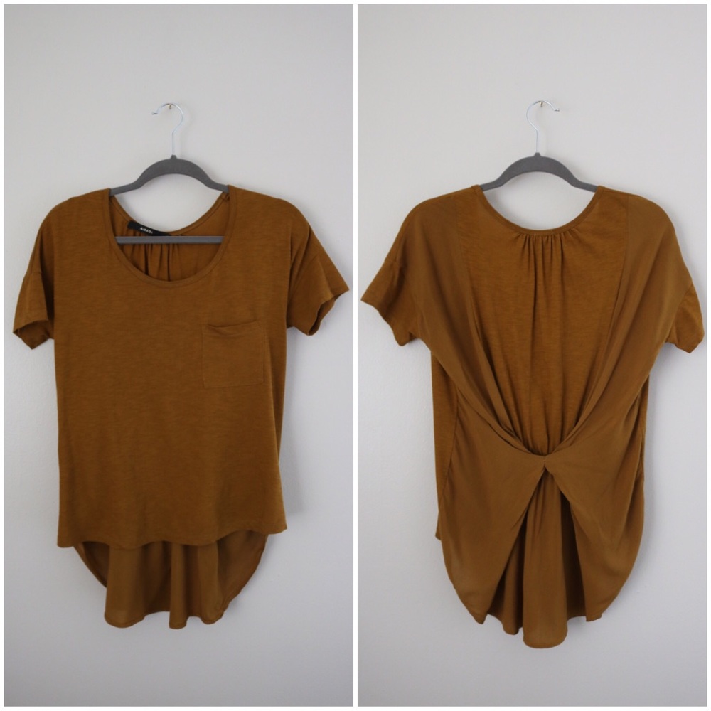 Anthropologie Twist-Back Pocket Tee