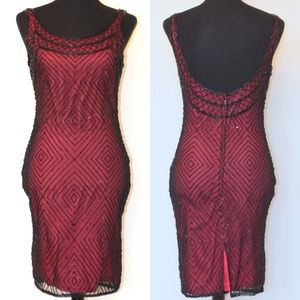 1920's Gatsby Style Sequin & Mesh Cocktail Dress