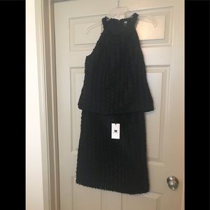 W by Worth black fringe skirt w/ matching top