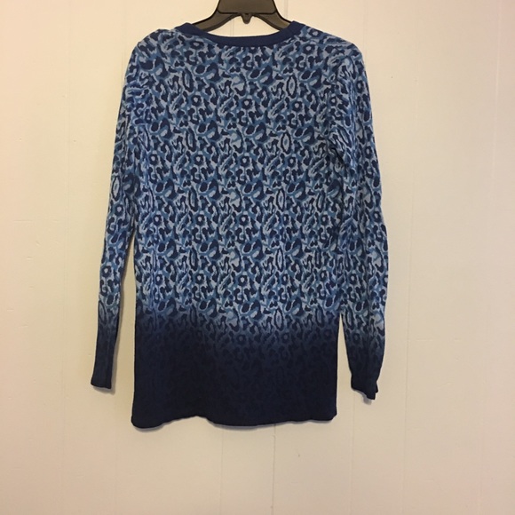 Blue leopard print cardigan - Picture 4 of 4