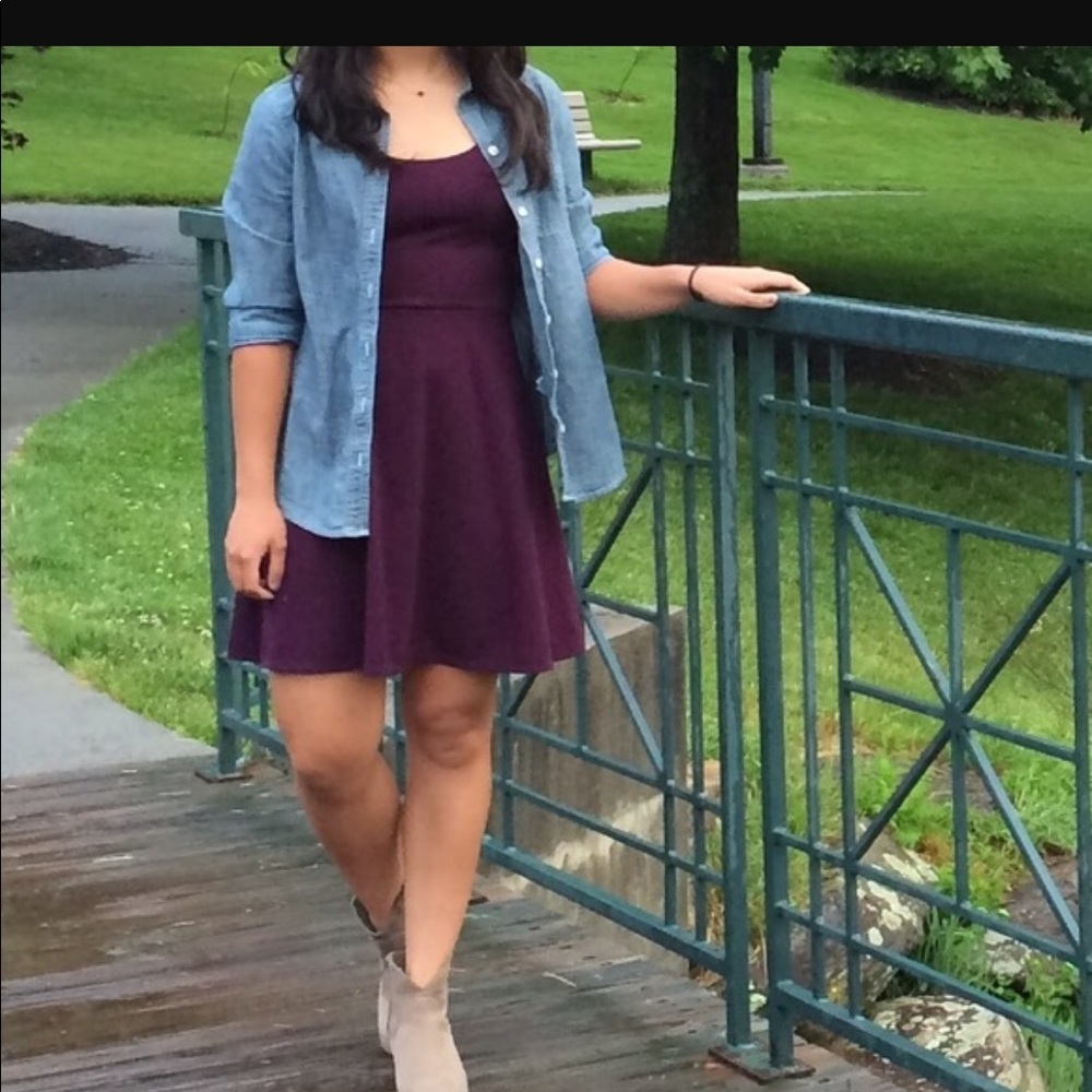 Purple skater dress