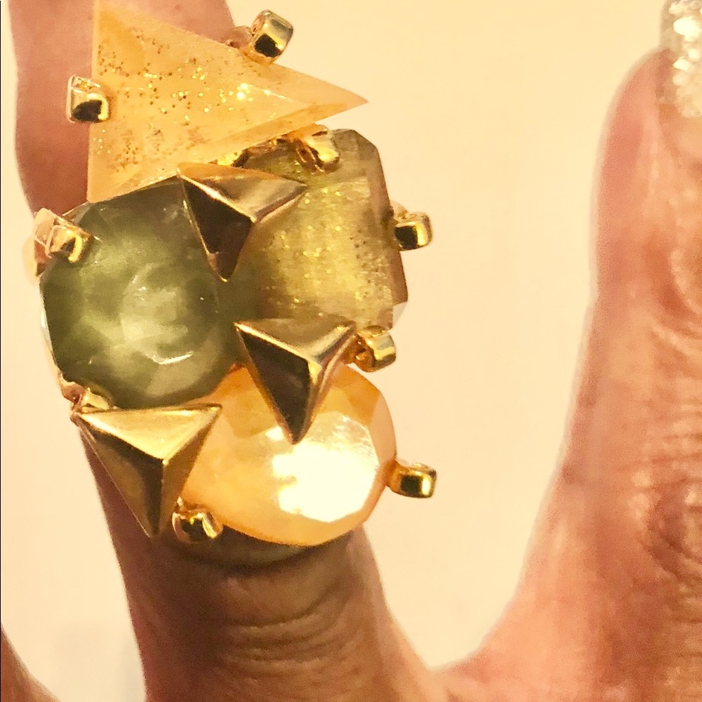 Erickson Beamon Multi Stone and Spike Ring🍁🍂