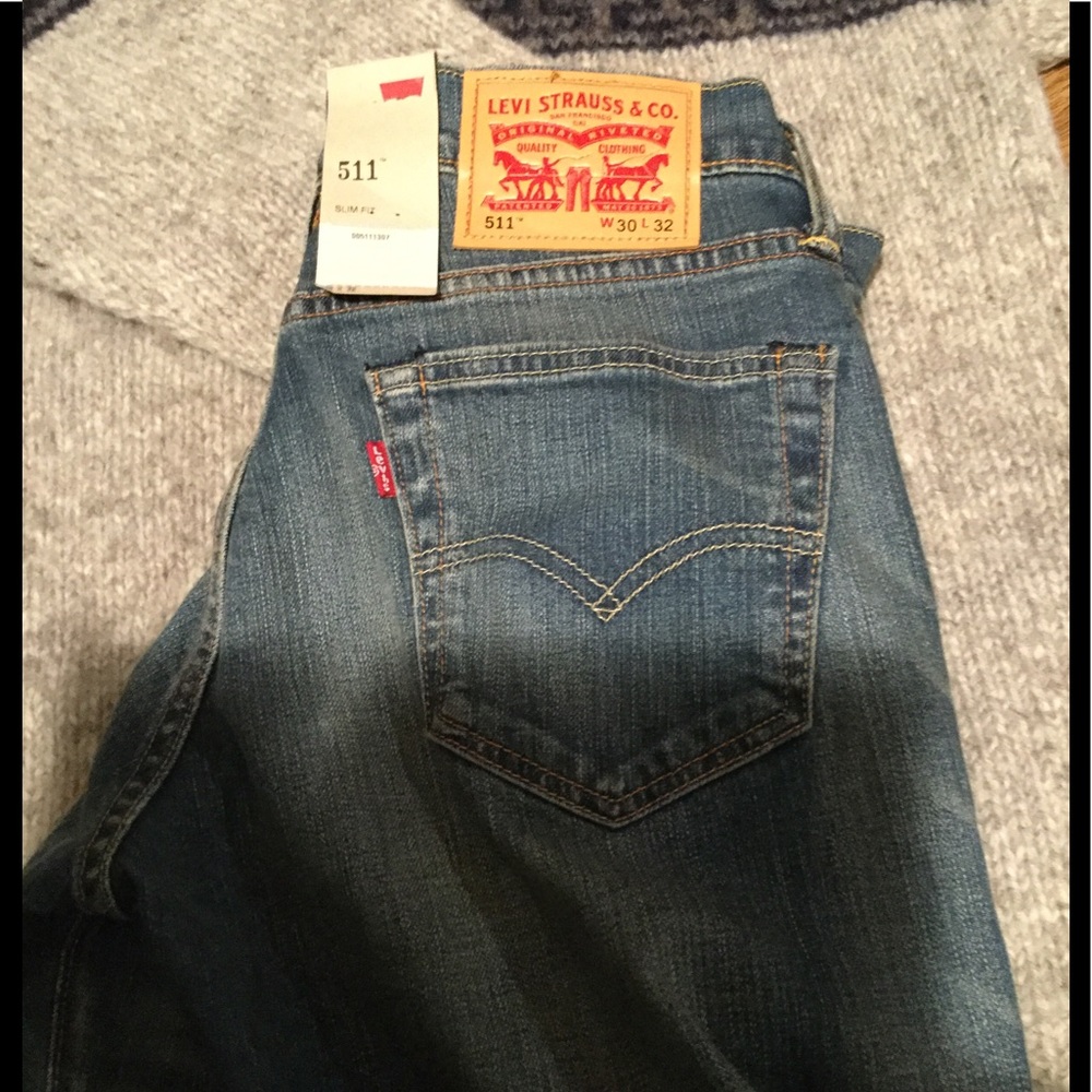 🆘 🏁 511  Levi’s Jeans Slim m30 x 32 - Picture 2 of 15