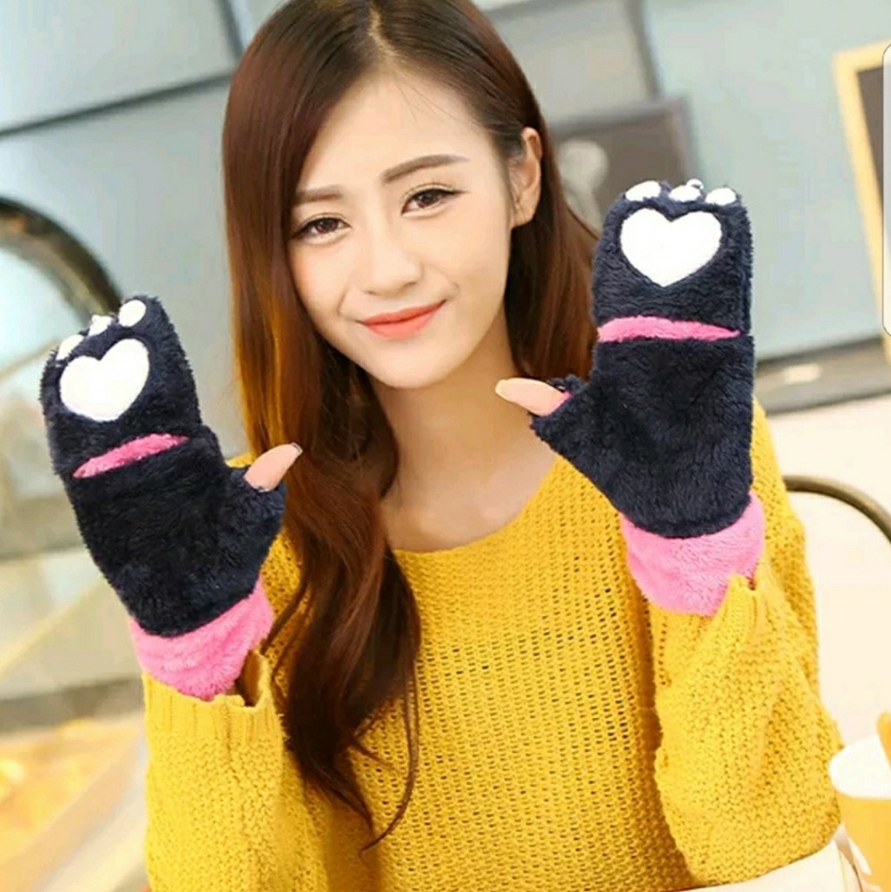 Warm Wrist Fingerless Gloves Mittens