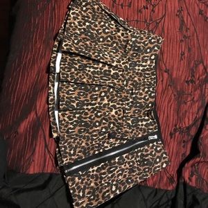 Cheetah print mini skirt