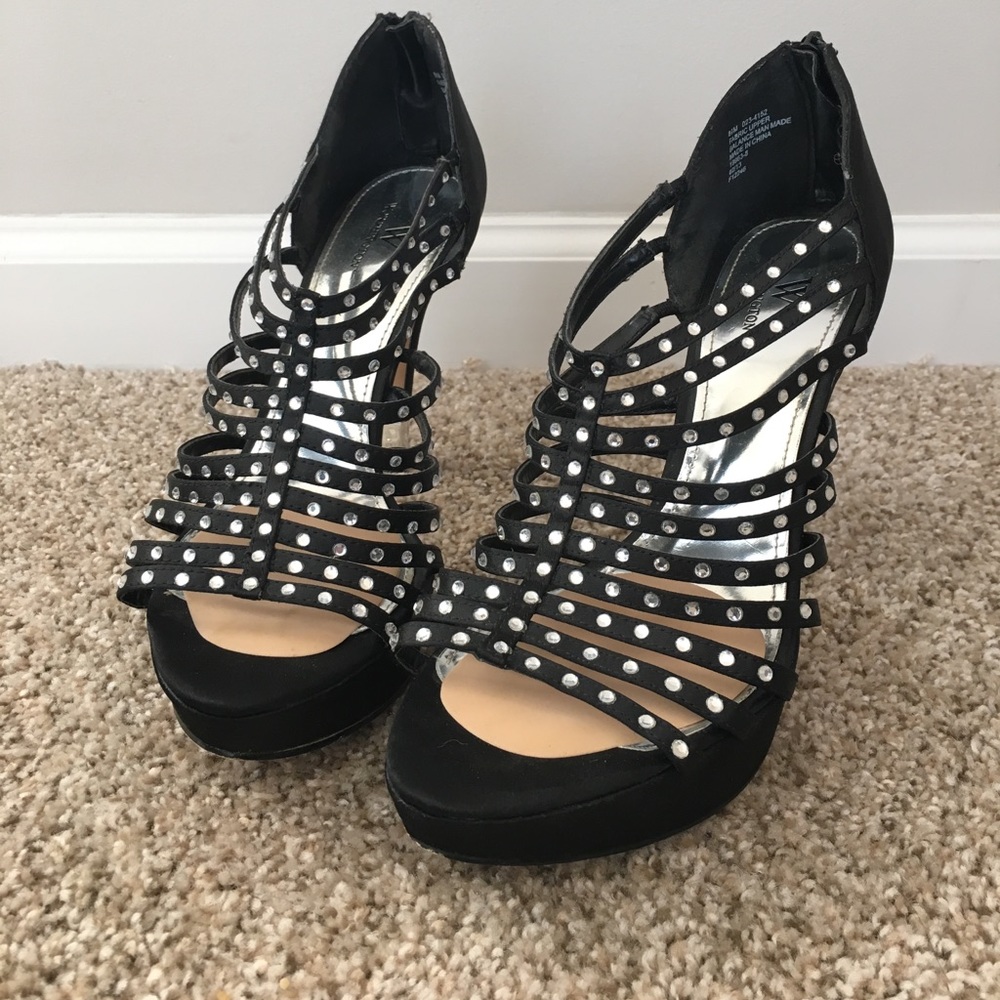 Worthington Strappy Rhinestone Heels