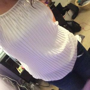 Shiny white tank top