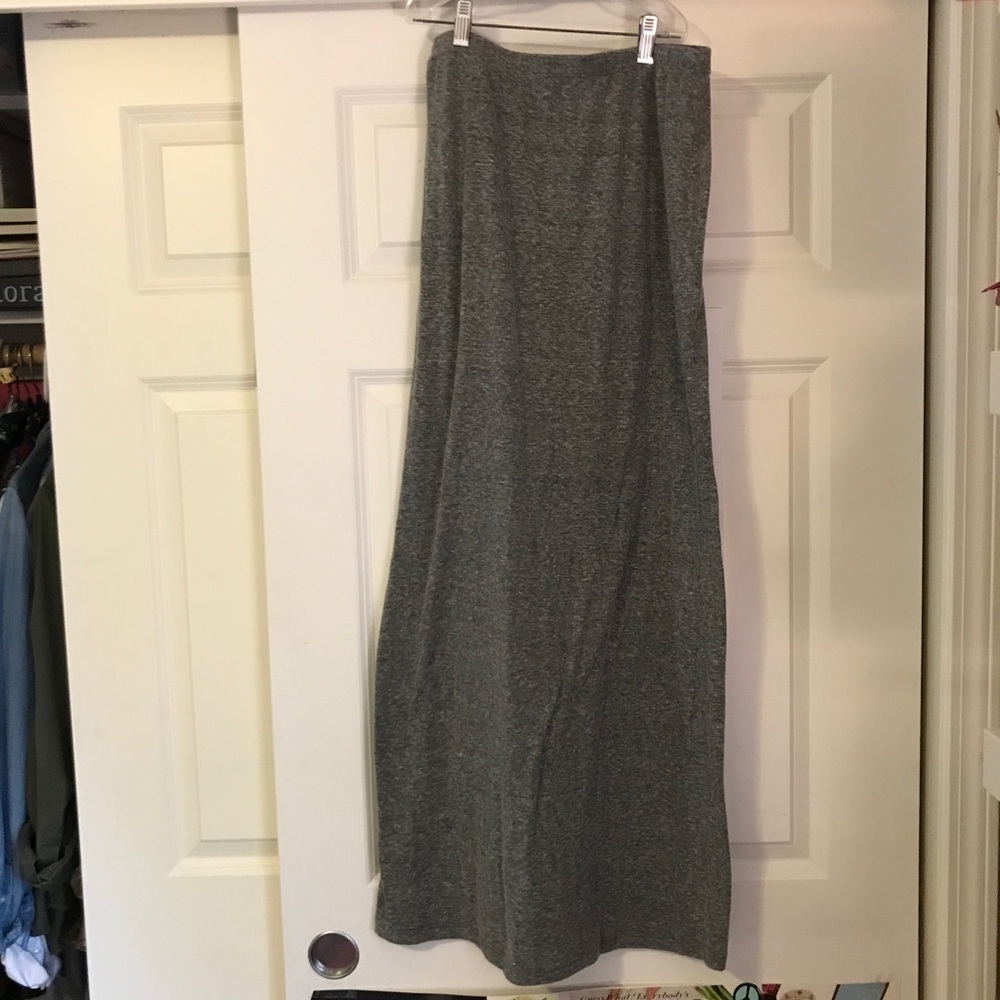 Soft Grey Maxi Skirt