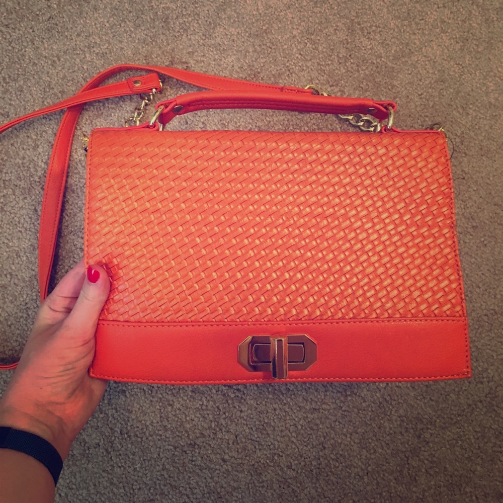 Olivia + Joy orange crossbody bag