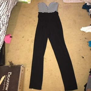 Charlotte Russe striped jumpsuit