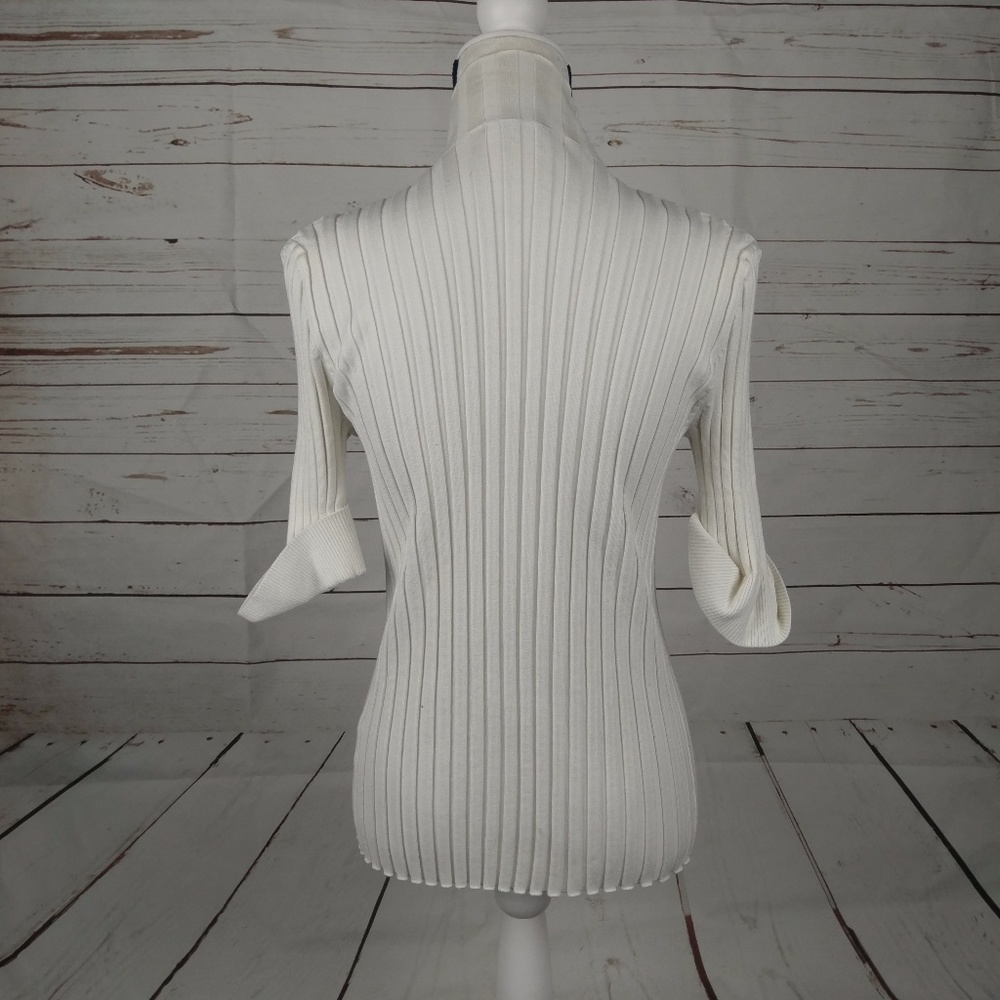 Sold Belldini Rhinestone Zipper Ribbed Sweater - Picture 7 of 8