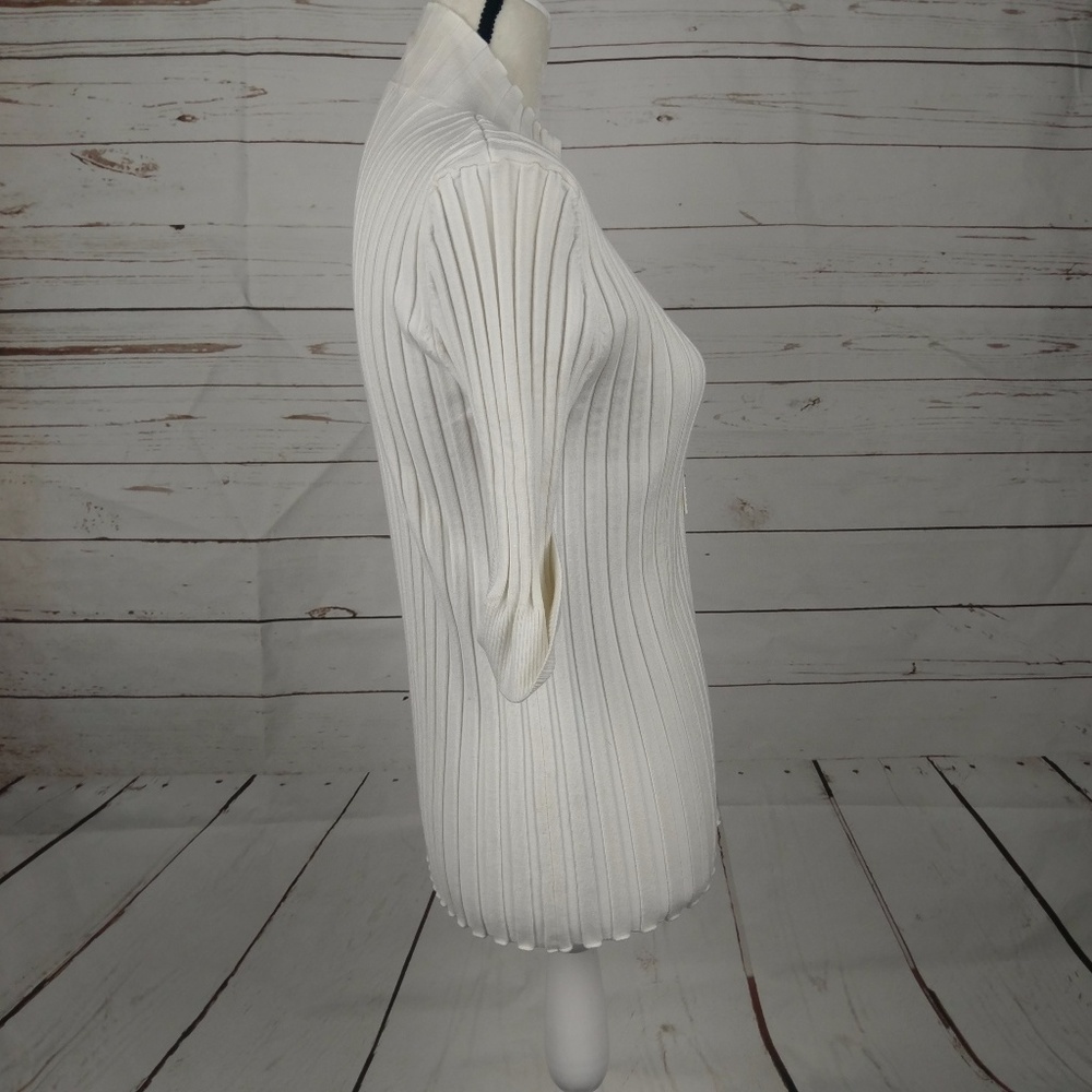 Sold Belldini Rhinestone Zipper Ribbed Sweater - Picture 6 of 8