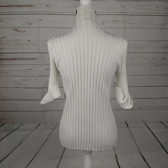 Sold Belldini Rhinestone Zipper Ribbed Sweater - Picture 7 of 8