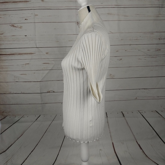 Sold Belldini Rhinestone Zipper Ribbed Sweater - Picture 5 of 8