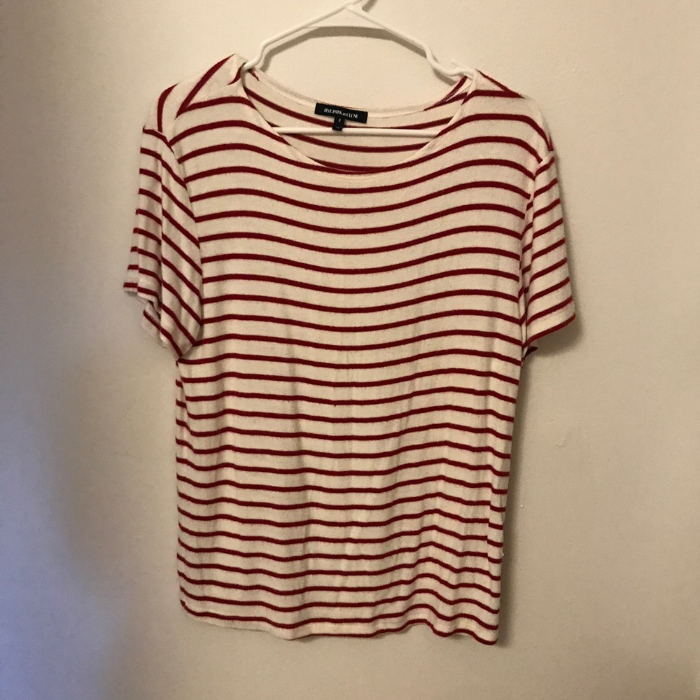 Anthropologie striped boxy shirt