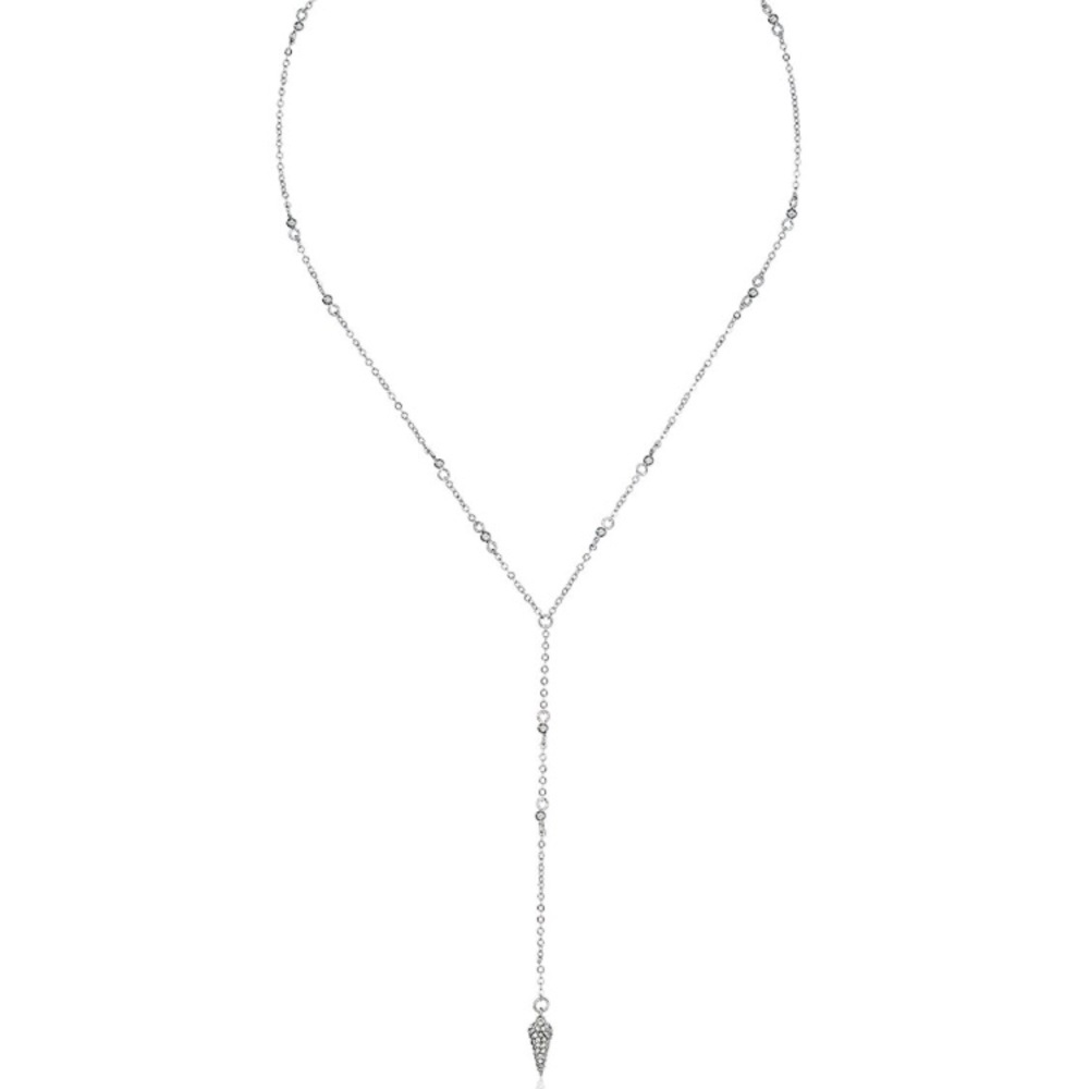 Rebecca Minkoff Pave Spike Beaded Y Necklace