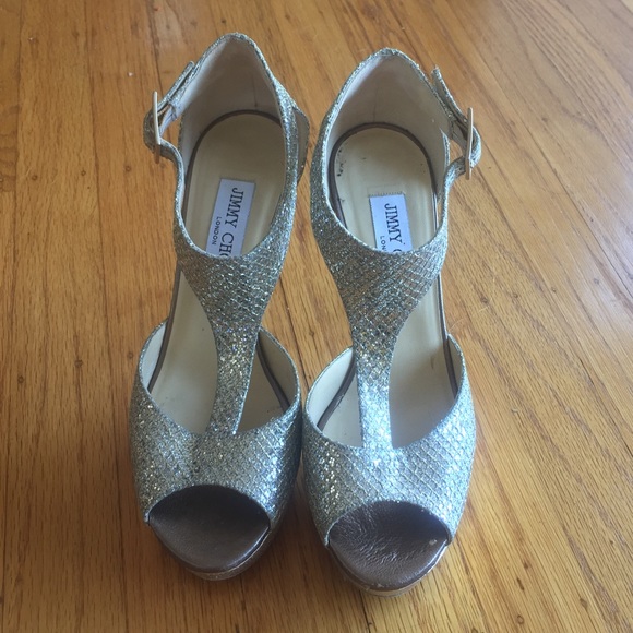 Jimmy Choo Shoes - Jimmy Choo gold heels size 37