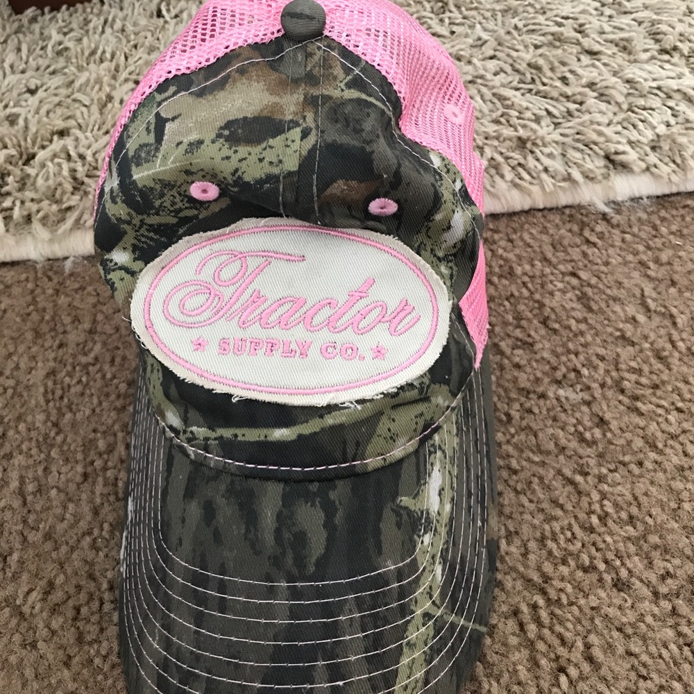Pink camo hat