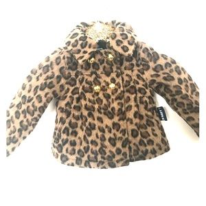 Girls Leopard Print Coat