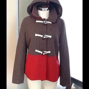 Old Navy toggle/zipper wool/polyester pea coat New