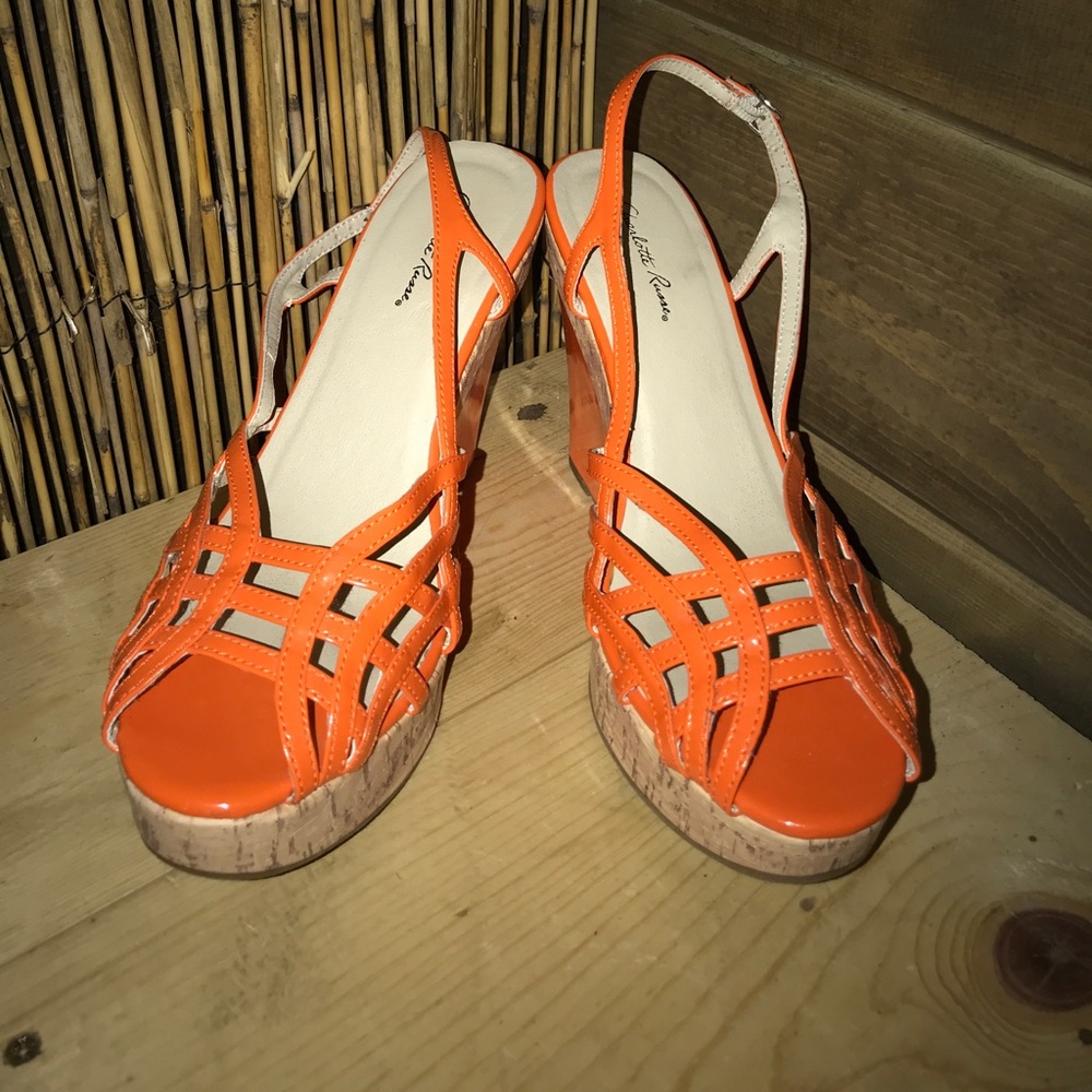 Charlotte Russe Orange 🍊 Platform Shoes 8