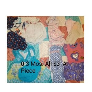 0-3 mos. Baby Girl outfits